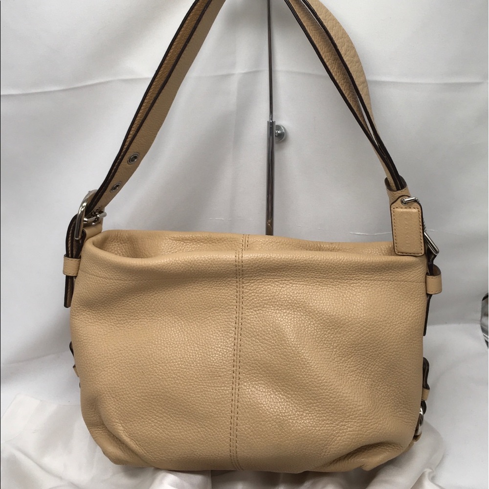 Coach Leather Convertible East West Duffle Hobo Shoulder Bag